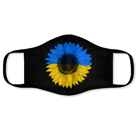 Ukraine Flag Sunflower Ukrainian Flag Face Masks