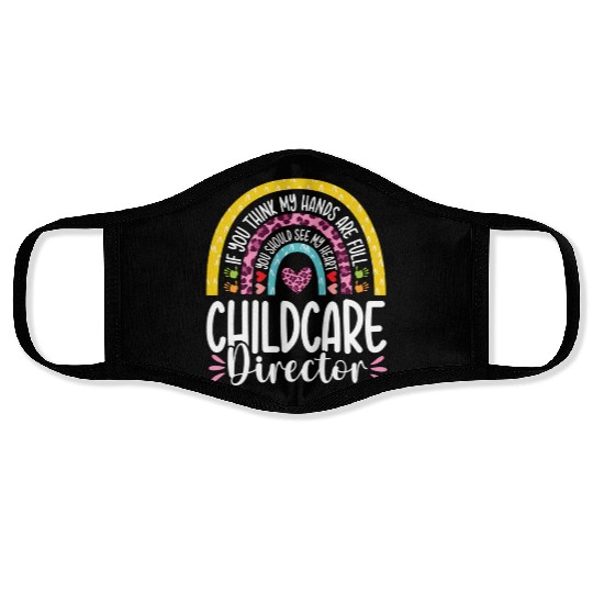 Heart Childcare Director Daycare Teacher Face Masks