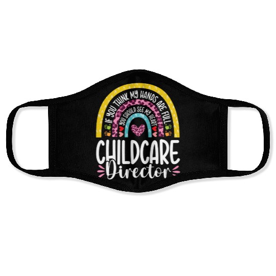 Heart Childcare Director Daycare Teacher Face Masks