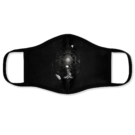 beautiful flower mandala decoration Face Masks