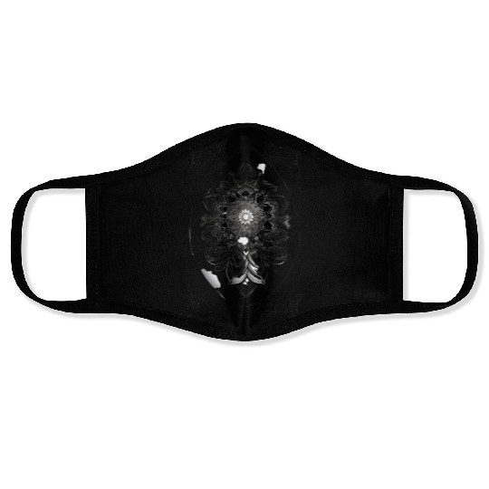 beautiful flower mandala decoration Face Masks