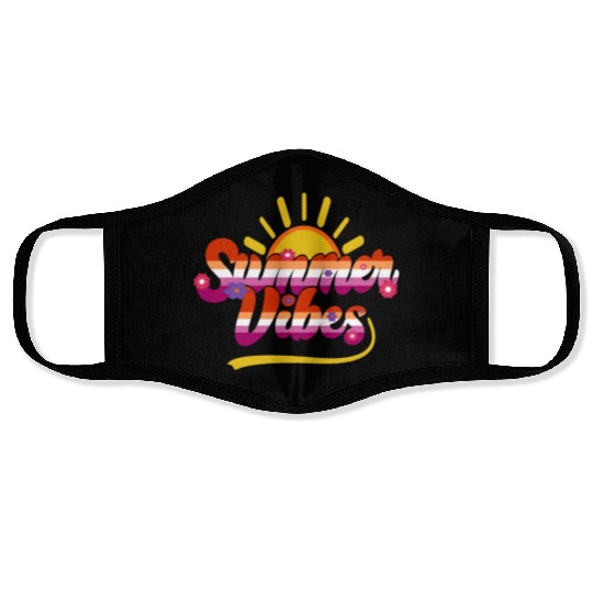 LGBTQ Summer Vibes, Summer Vacation, Lesbian Face Masks