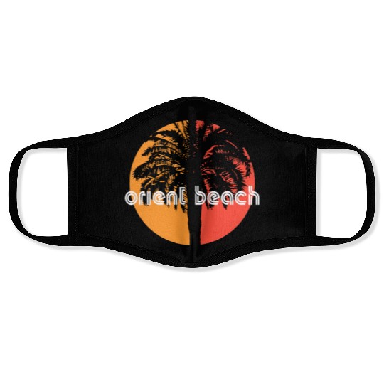 Orient Beach Saint Martin Artistic Vacation Face Masks