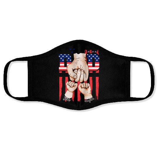 Best Dad Ever Team American Flag Father's Day Face Masks