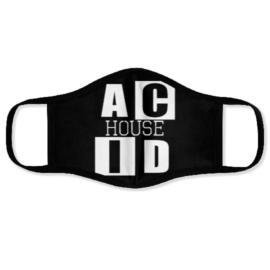 ACID HOUSE music logo Face Masks