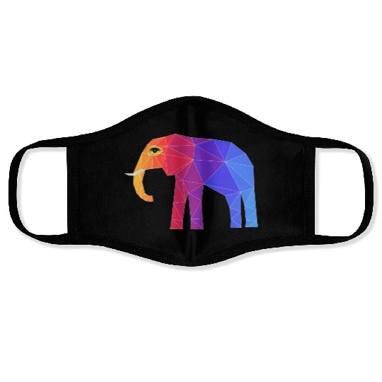 Colorful Abstract Elephant Face Masks