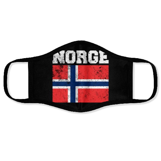 Norge Flag Norwegian Flag Face Masks