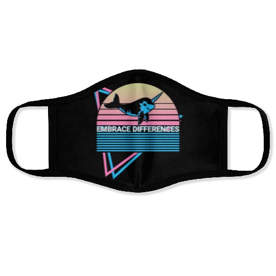 Narwhal Retro Face Masks