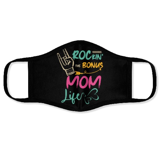 Rock The Bonus Mom Life Mothers Day Gift Best Step Face Masks