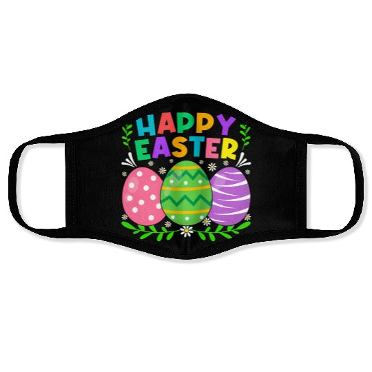 Happy Easter Day Bunny Eggs Easter Face Masks