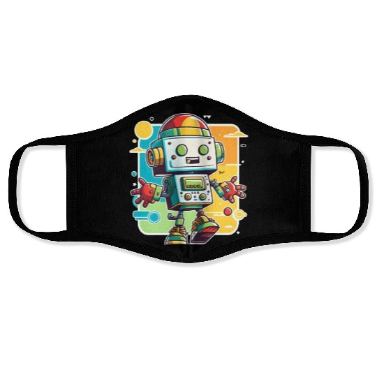Robot Robotics Science Cute Humorous Technology Face Masks