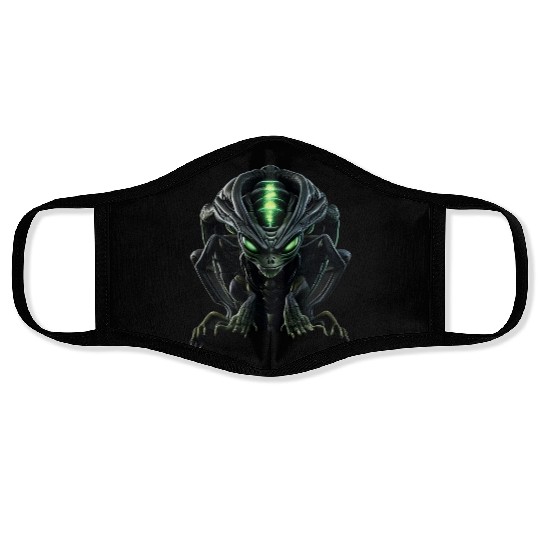 Alien Invasion Green Monster Face Masks