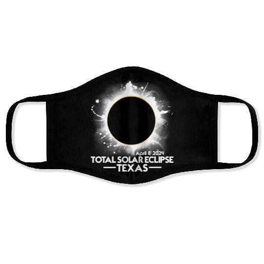 Texas Total Solar Eclipse 2024 April 8 America Tot Face Masks