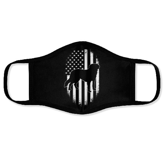 Patriotic Saint Bernard American Flag Dog Face Masks