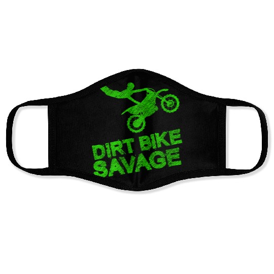 Dirt Bike Savage Motocross Distressed Youth Rider Face Masks