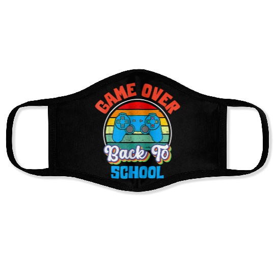 Back To School Funny Game Over Teacher Student Face Masks