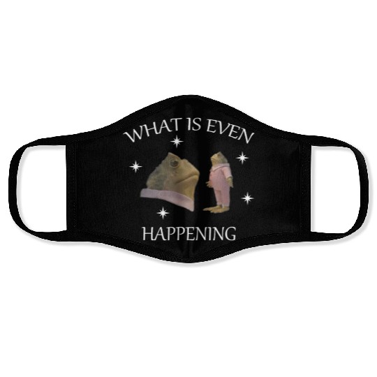 W Is Even Happening Frog Weird Meme Face Masks