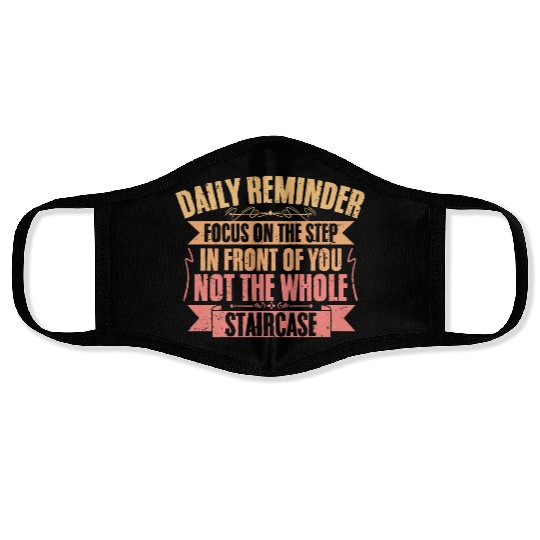 Daily Reminder Inspirational Affirmation A Face Masks