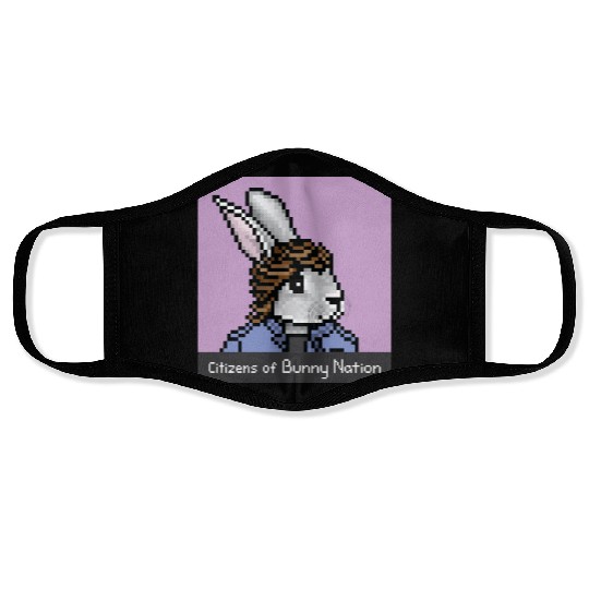 Citizens of Bunny Nation NFT #85 Artwork Face Masks