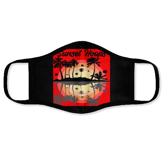 Basketball Gift: Sunset Hoops Face Masks