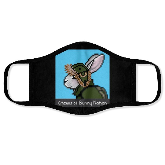 Citizens of Bunny Nation NFT #84 Artwork Face Masks
