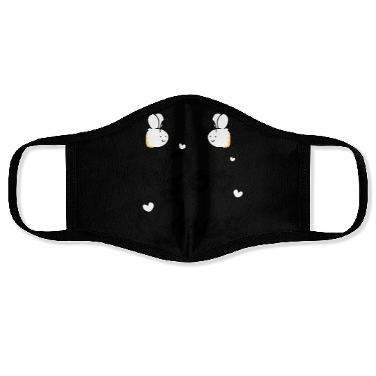 boo bees green Face Masks