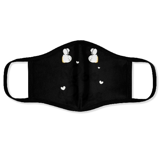 boo bees green Face Masks