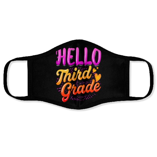 Hello third grade hear teacher student back to Face Masks