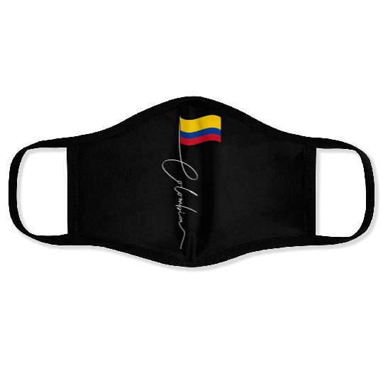 Colombia Signature Flag Pole - Patriotic Face Masks