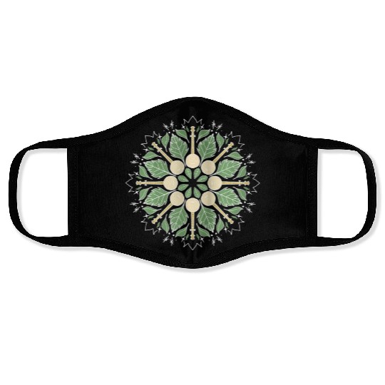 Banjo Mandala Bluegrass Mindfulness & Nature Face Masks