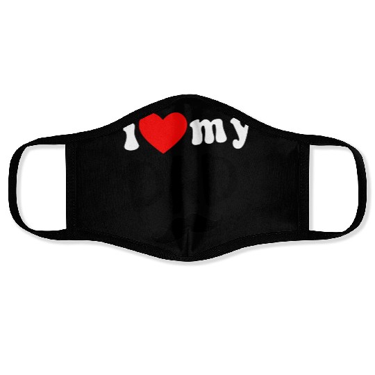 i love my dad Face Masks