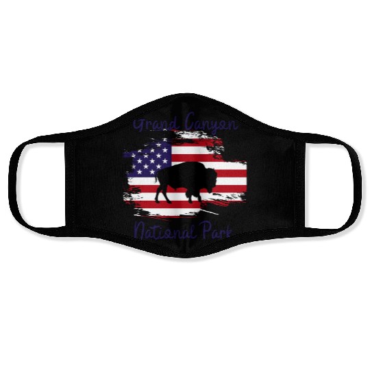 grand canyon national park buffalo Face Masks gifts