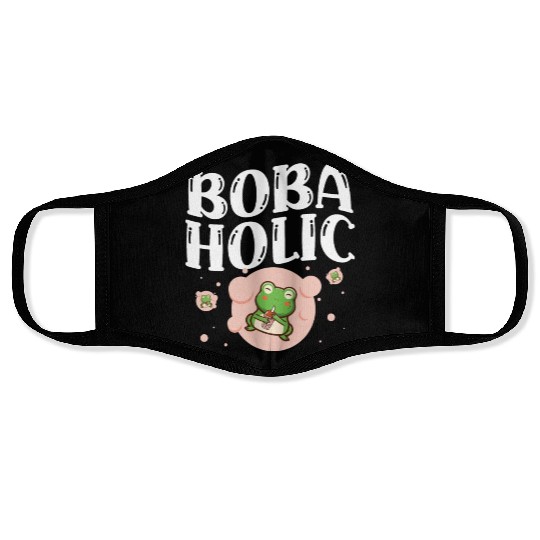 Bobaholic Bubble Tea Lover Boba Tea Drinker Korean Face Masks