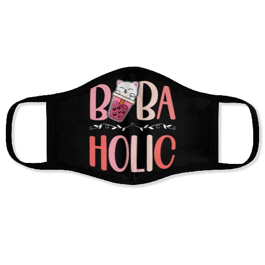Bobaholic Bubble Tea Lover Boba Tea Drinker Korean Face Masks