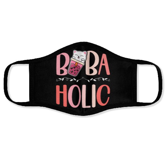 Bobaholic Bubble Tea Lover Boba Tea Drinker Korean Face Masks