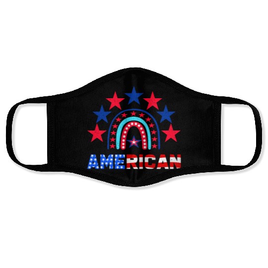 American Independence Day Love America Patriot Face Masks