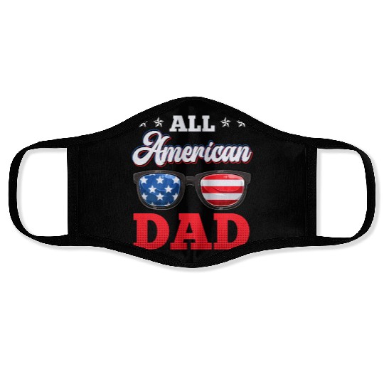 All American Dad Independence Day Party USA Father Face Masks