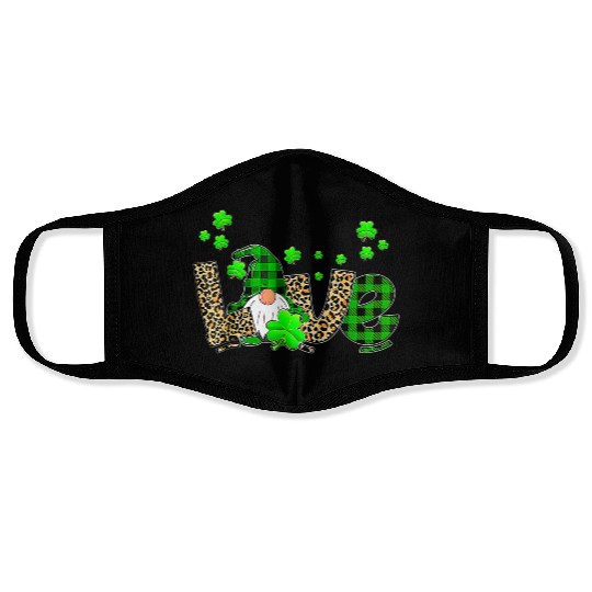 Bleached Love St Patric Day Gnomes Shamrock For Face Masks