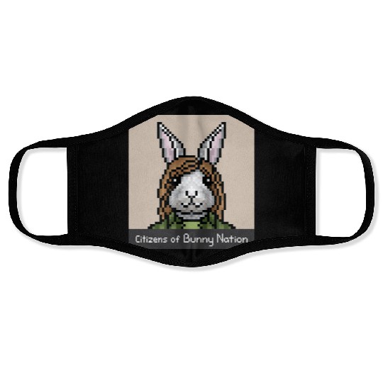 Citizens of Bunny Nation NFT #69 Artwork Face Masks