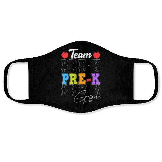 Team Pre K Squad Back To School Teacher Face Masks