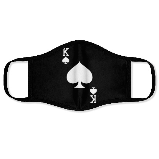 King Of Spades Card Halloween Dark Face Masks