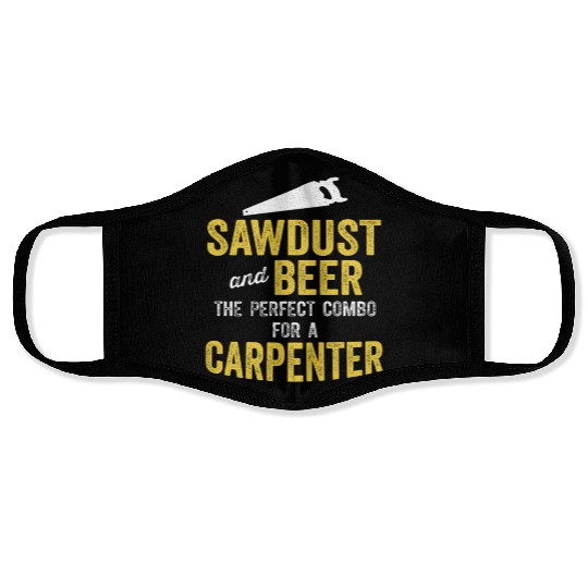 Dad Carpenter Woodworker Woodworking Beer Face Masks
