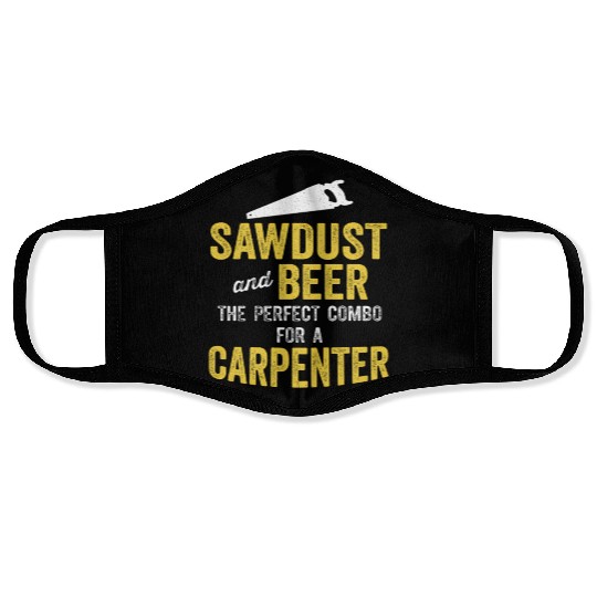 Dad Carpenter Woodworker Woodworking Beer Face Masks