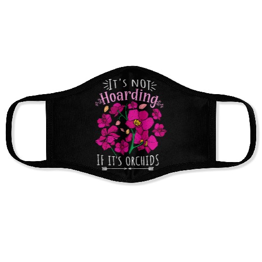 Orchids Plant Lover Women Flowers Gift Florist Face Masks