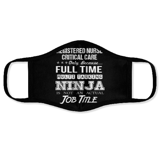 Registered Nurse Critical Care Face Masks - Multitask