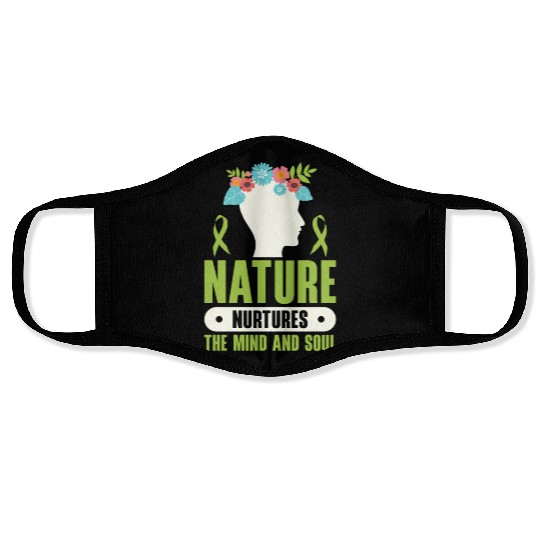 Mental Health Nature Environment Health Awareness Face Masks