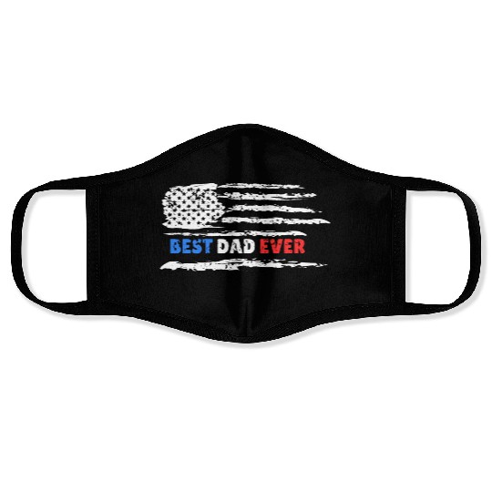 Father's day Best dad ever with US american Face Masks