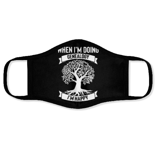Humorous I'm Genealogy Origins Families Tree Face Masks