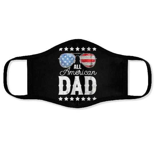 All American Dad 4th of July Father's Day Sunglass Face Masks