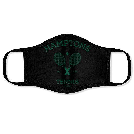Hamptons New York Preppy Tennis Face Masks